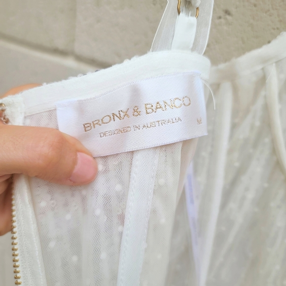 Bronx and Banco | Mademoiselle Bridal Sequin Sparkle Midi Dress Size Medium - Picture 14 of 16